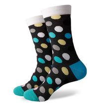 Men's Polka dotted combed cotton dress socks.  Variety of colors!